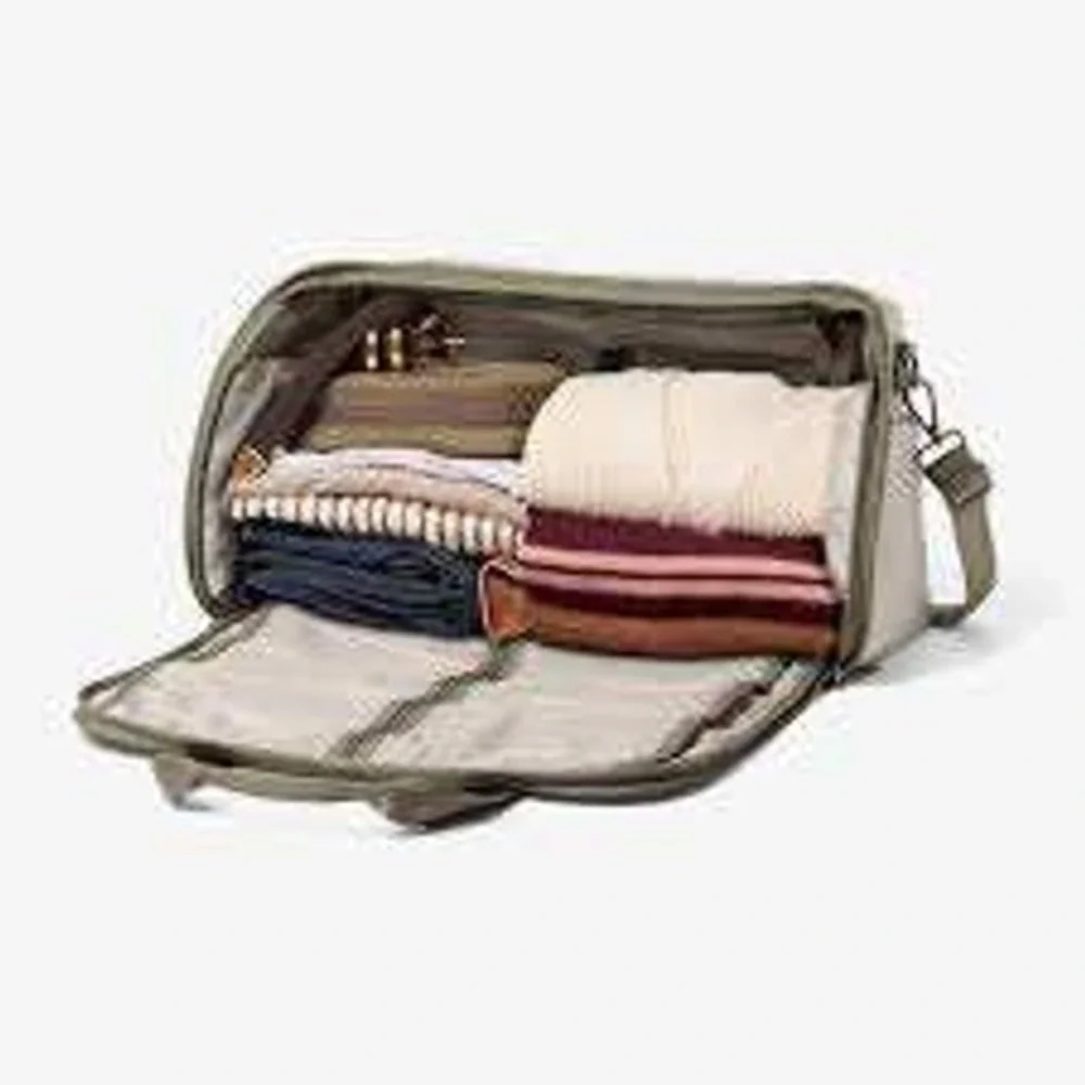 Halfday Convertible Garment Duffel Bag 40L Tan Heathered Travel Weekender NEW